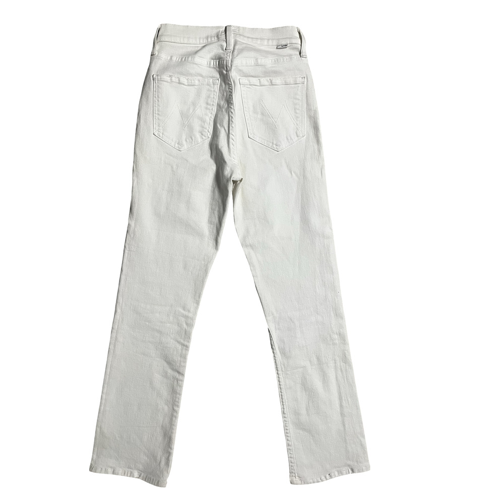 MOTHER Women's Straight Leg Jeans in White